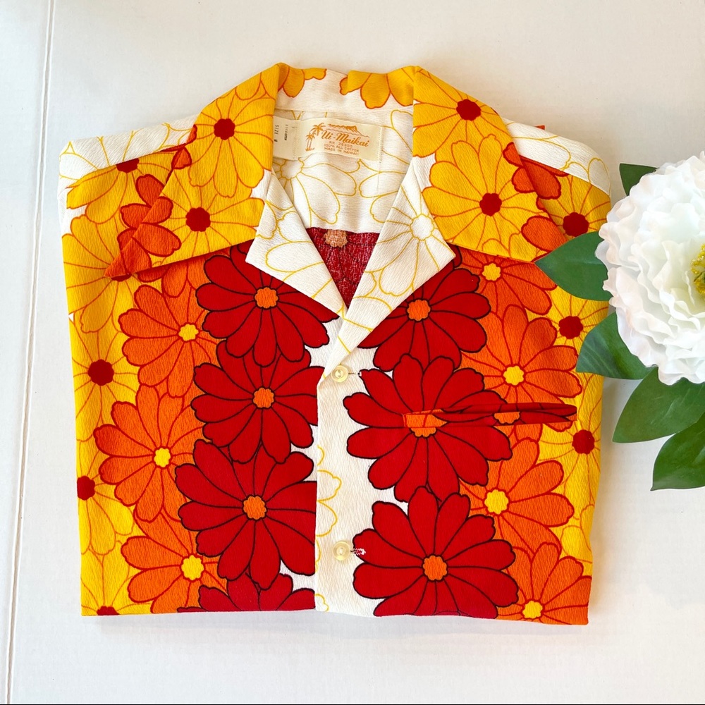 HAWAIIAN SHIRT VINTAGE MENS MEDIUM UI-MAIKAI NWOT